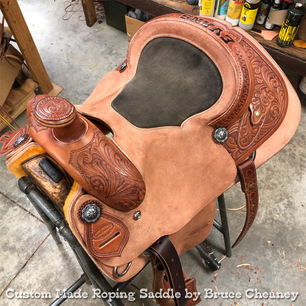 Custom Made Roping Saddle by Bruce Cheaney